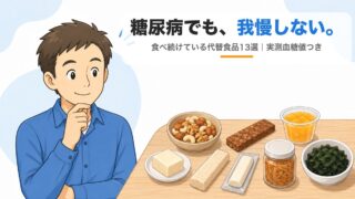 糖尿病でも我慢しない。食べ続けている代替食品13選（ナッツ・プロテインバー・ゼリー・チーズ・豆腐バー・なめ茸・わかめ）